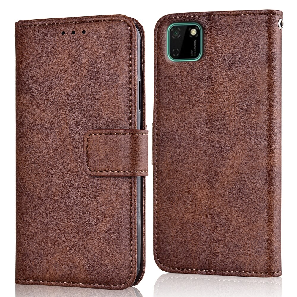 Capa Op Huawei Honor 9 S Cover Ingericht Case Op Huawei Honor 9 S Honor9 S Cover Phone Bag Voor huawei Honor 9 S 9 S Plain Wallet Case: niu-Brown