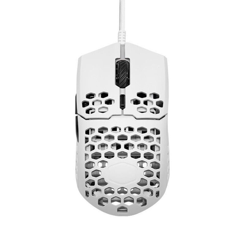 MM710 Gaming Mouse 7 Gears 16000 DPI Adjustable Honeycomb Shell USB Wired Mice for Home Office Gamer: White