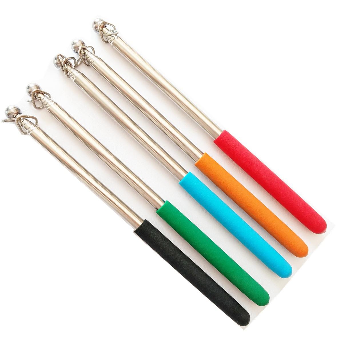 1 Meter Rubber Coated Slab Guide Pole Stainless Steel Telescopic Pole Adjustable Extendable Pointer Guide Rod Telescopic Rod