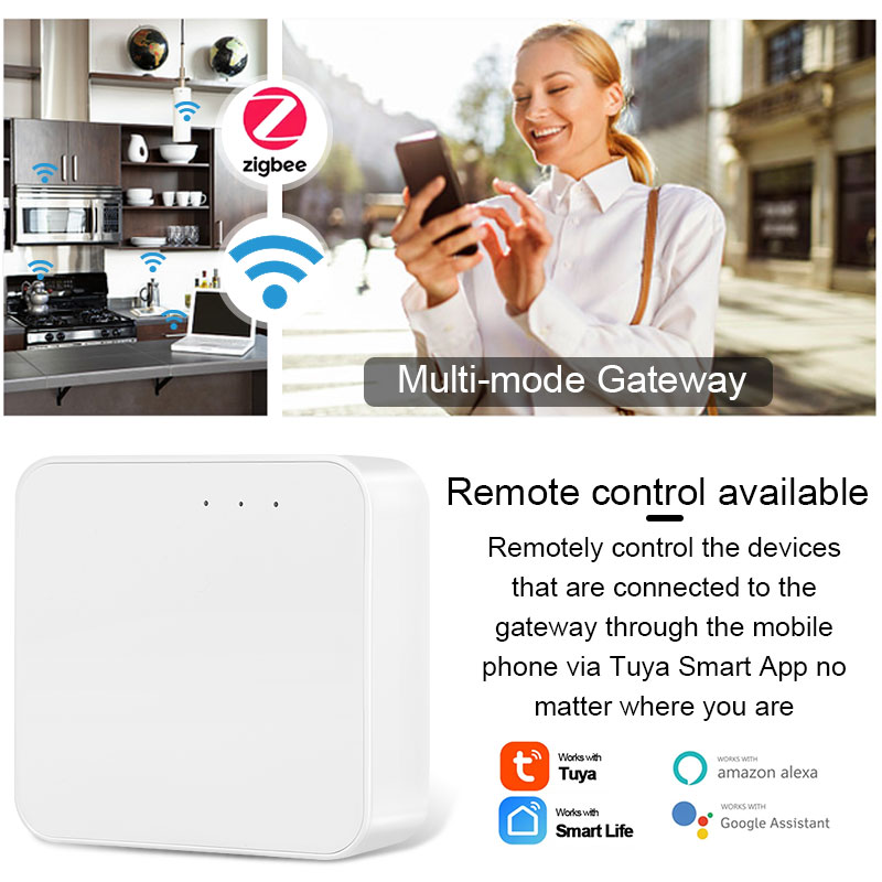 Tuya smart gateway zigbee wlan bluetooth multimode-gateway smart-home-bridge für die intelligente steuerung ihres zuhauses – kompatibel mit alexa und google home