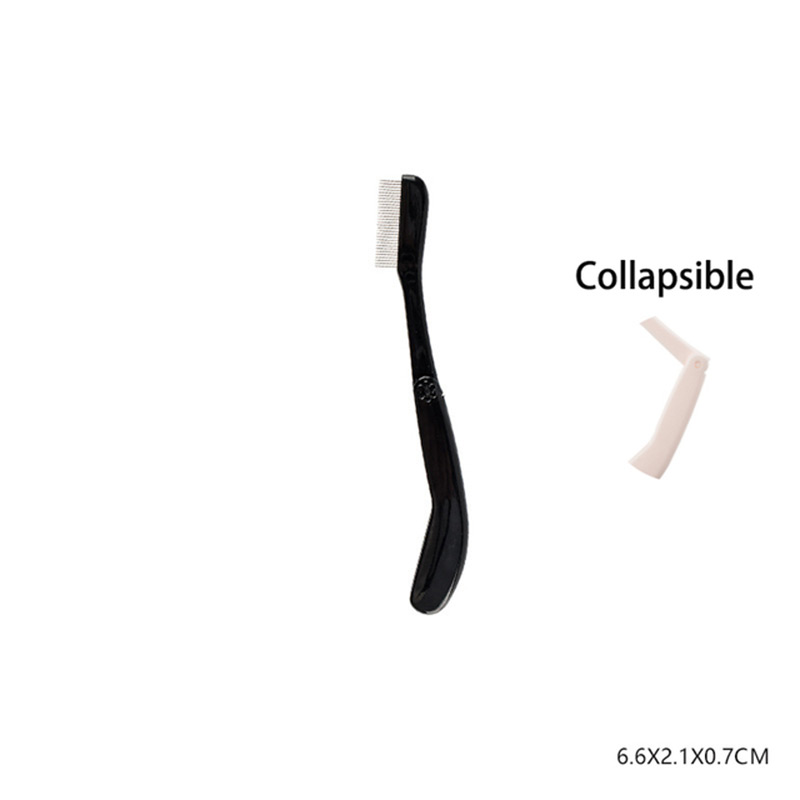 Eyelash Comb Eyelash Separator Tool Eyelash Brush Separator with Comb Cover Eyelash Comb for Eyelash Makeup Brush: Brown
