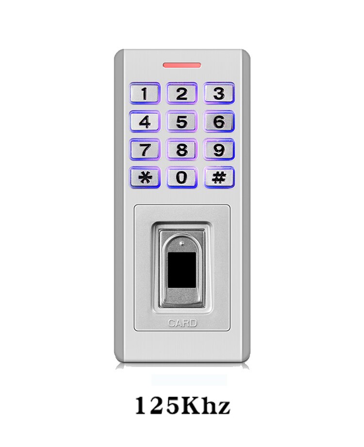 Backlight Semiconductor Fingerprint Metal Keypad IP68 Waterproof RFID access control system support Finger+RFID+Password: KF5 ID 125Khz