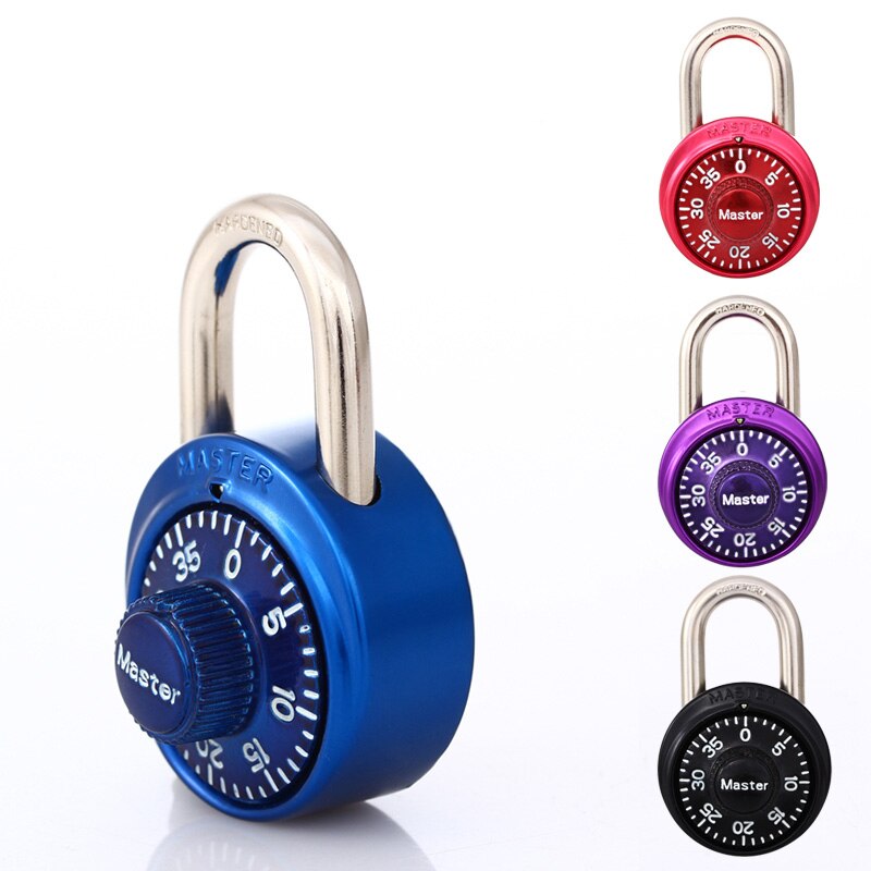 Safe Fixed Number Locks Turntable Gym Cabinet Wardrobe Student Door Lock Letter Digital Rotating Password Steel Round Padlock
