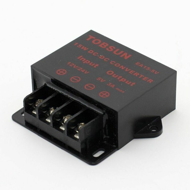 DC 12V 24V to 5V 3A 15W Converter Regulator Power Supplies Transformer Converter DC Power Converter Accessories Tools