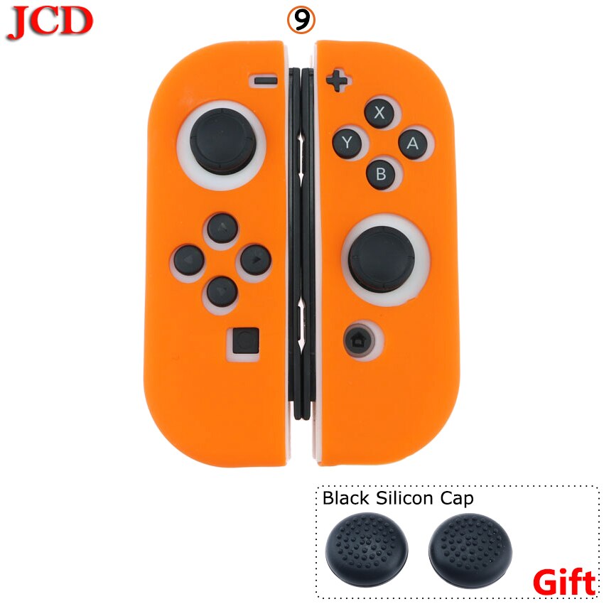 JCD For Nintend for Switch Controller Gamepad Joystick Silicone Case For Nintendo for Switch NS Black Silicon Cap: No9