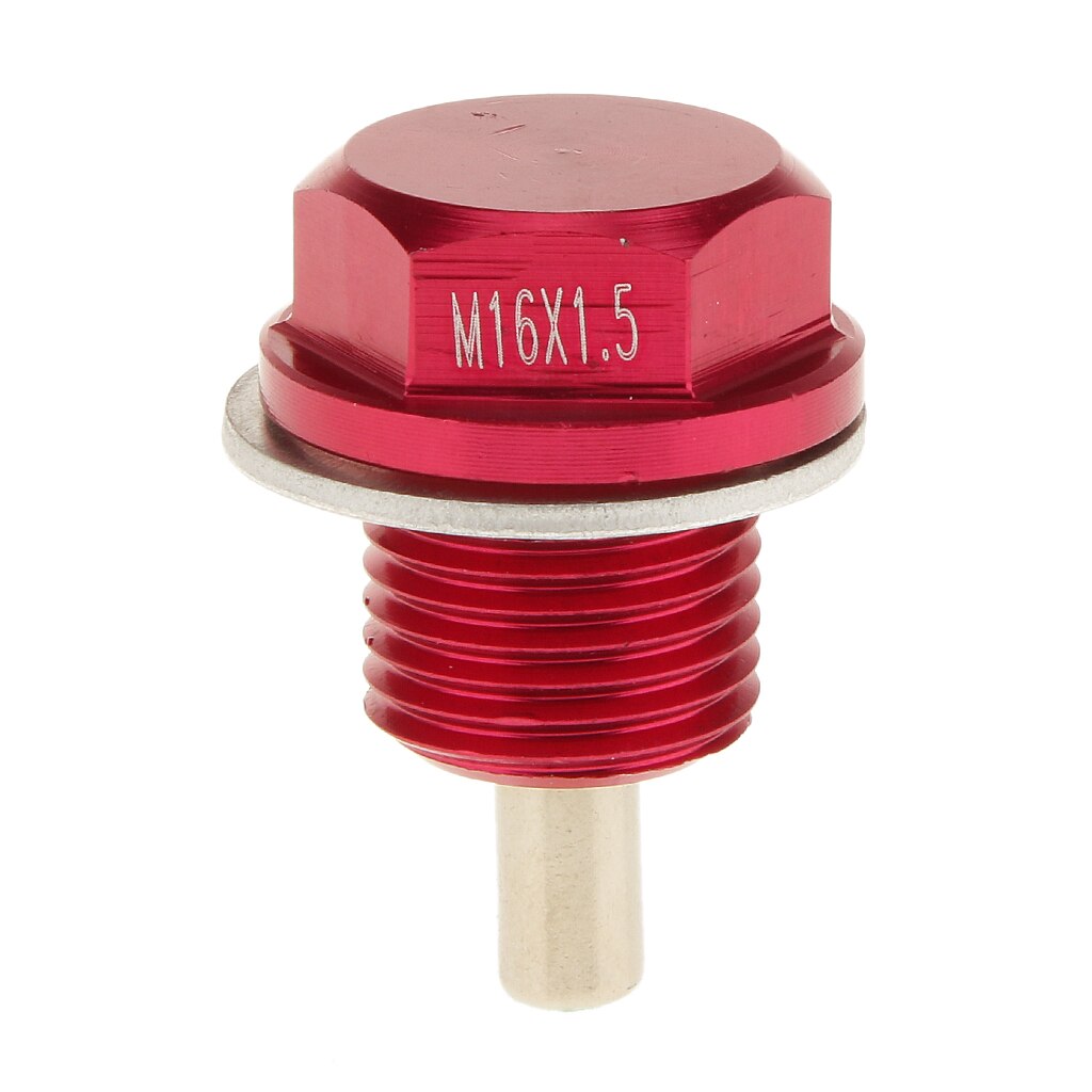 2 piezas M 16X1,5 anodizado magnético aceite sartén drenaje perno enchufe para Subaru rojo/titanio color