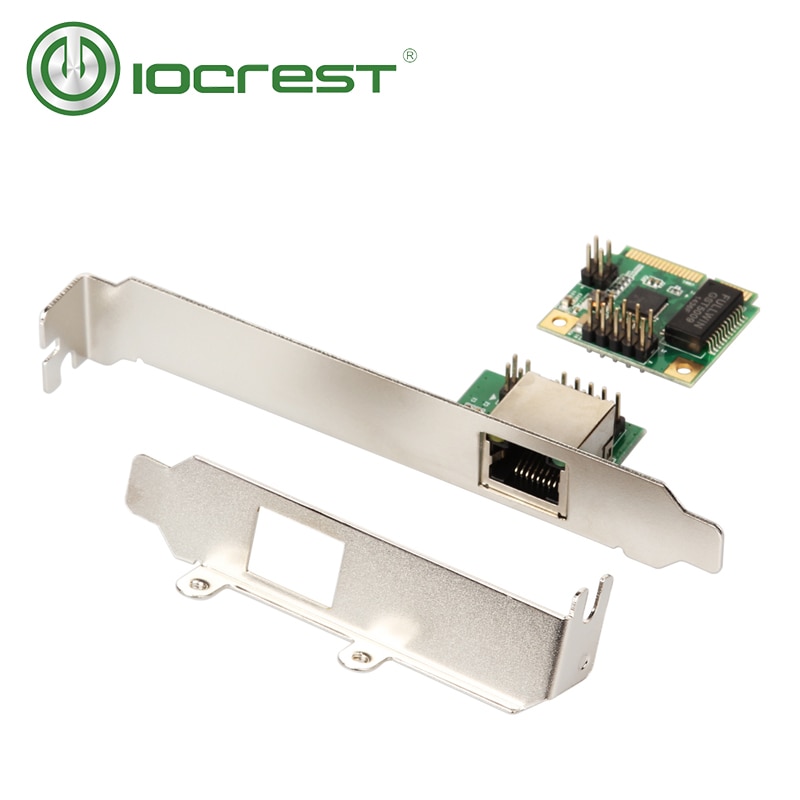 IOCREST Mini PCI-äußern Gigabit Ethernet RJ45 Hafen Adapter 10/100/100 0 Basis-T Netzwerk LAN Regler