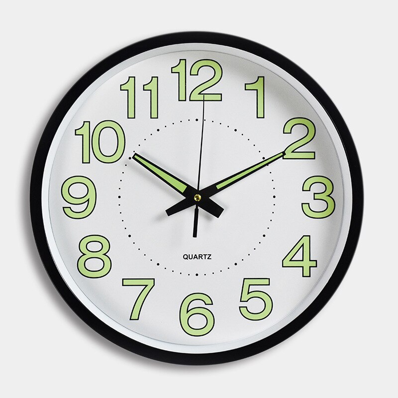 Reloj de pared de Blanco luminoso en 3d, reloj de cuarzo con escondite secreto, reloj colgante de cuarzo para habitaciones de niños, reloj colgante Wandklok W