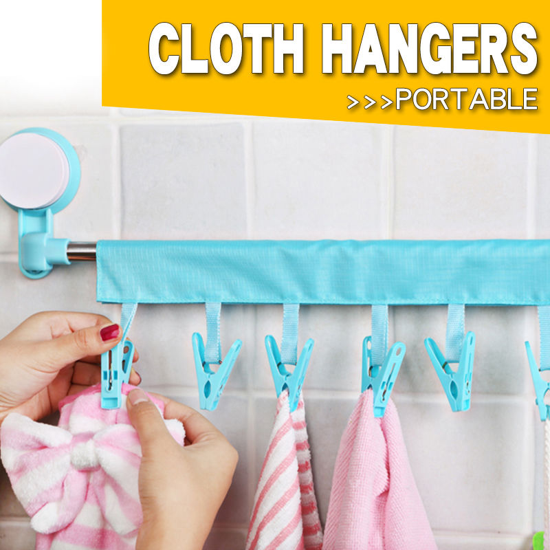 Cabides de tecido criativo portátil Dobrável de viagem toalha de secagem clipes mini Casa de Banho conjunto de roupas lavanderia pasta prendedor de roupa