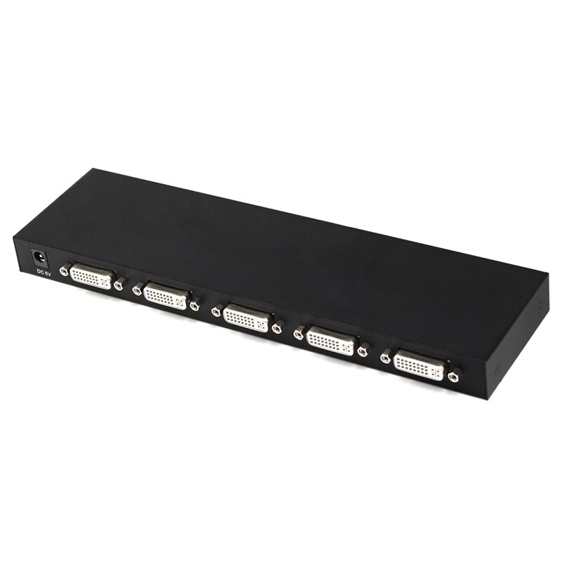 DVI Splitter 1x4 1 In 4 Out DVI Switcher Video Splitter HD 1080P With Power Adapter HDMI Cable