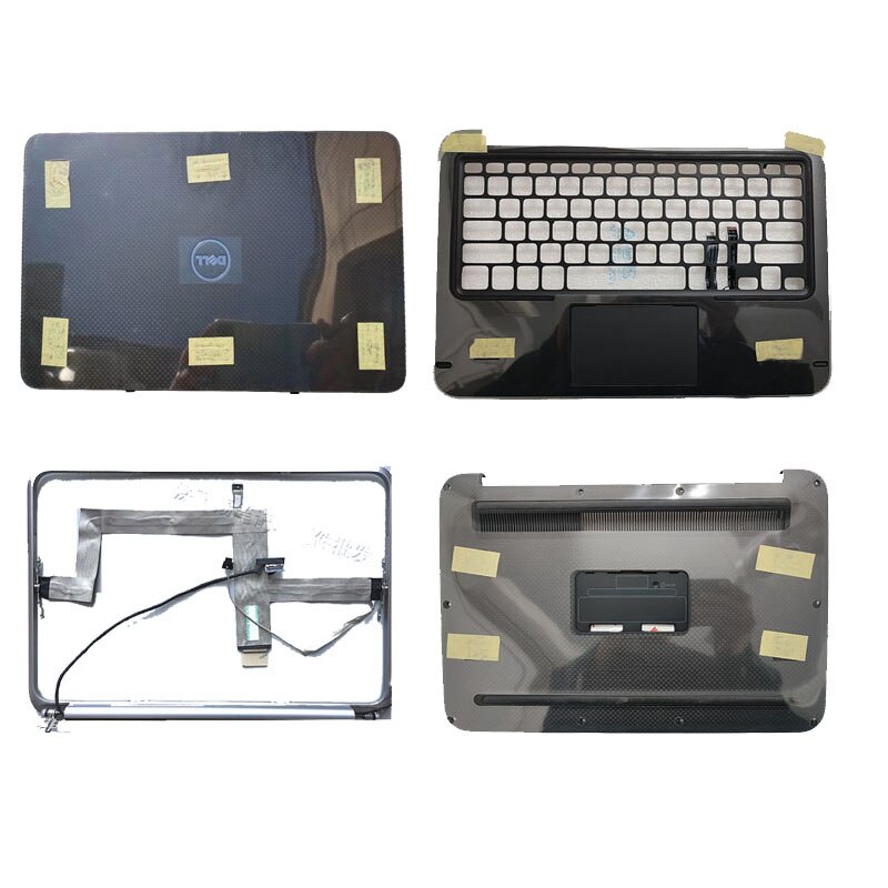 For The Dell XPS 12 9Q33 LCD Back Cover / LCD Front Bezel / Palm Rest / Bottom Cover / Hinge / Black