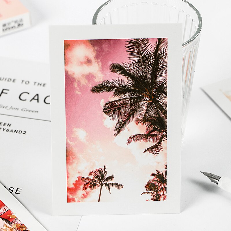 30 Stks/set Roze Wolken Galaxy Postcard Creatieve Fotografie Wenskaarten Diy Journal Decoratie Jaar Cadeau