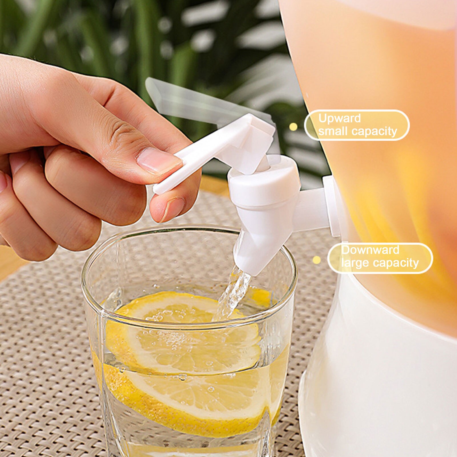 Cold Kettle With Tap For Fridge Large Capacity Rotating Beverage Dispenser With Three-Grid Milk Juice Water Dispensers For