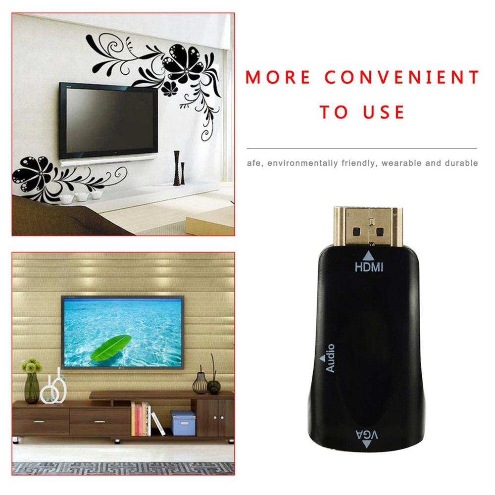 Hdmi naar vga-adapter hdmi revolution powered by hdmi voor pc, laptop, dvd  ps3, xbo 360 en ander high-definition apparaat met vga-monitor