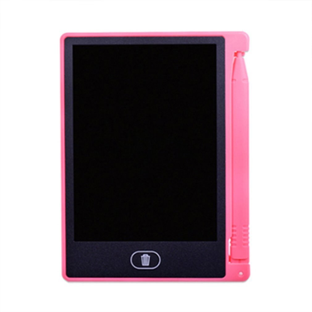 4.4 INCH Electric LCD Screen Writing Pad Digital Children Drawing Pad Handwriting Board Portable Home Electric Board: Pink