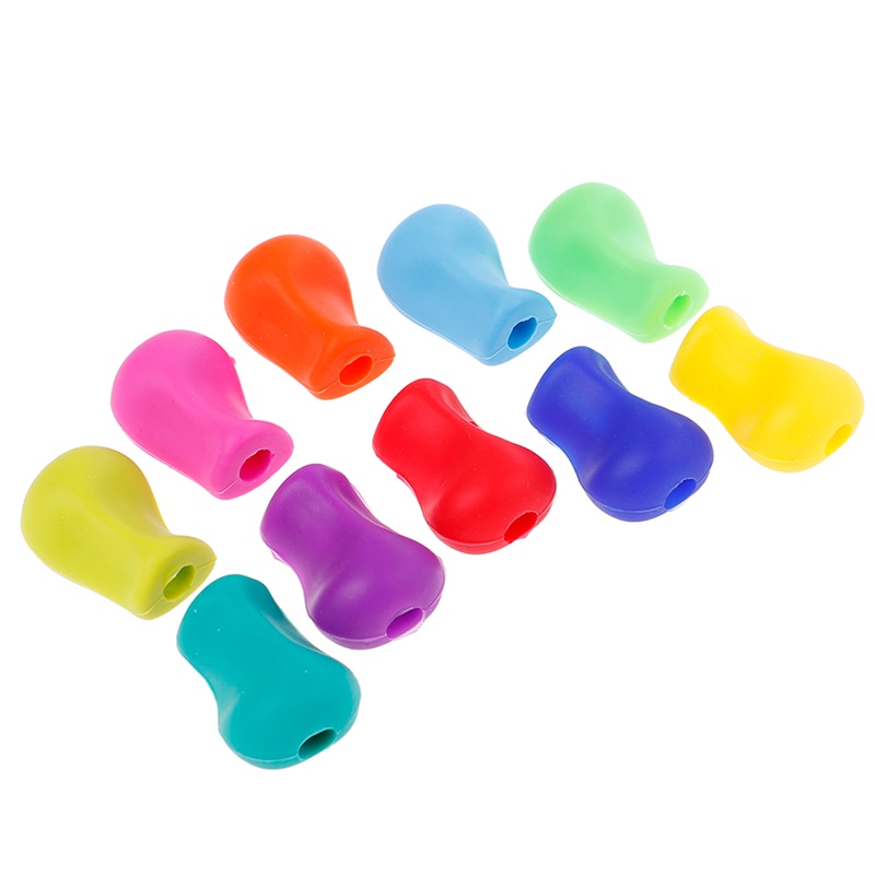 4/10pcs Silicone Corrector Therapy Handwriting Aid Kids Children Student School Stationery Pen Control Right Writing