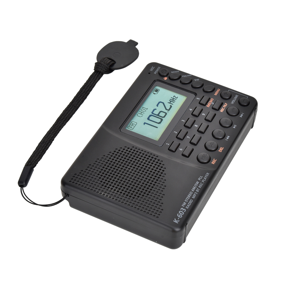 K-603 Draagbare Digitale Radio Lcd-scherm Fm Am Sw Radio Met Bt Speaker Power-Off Geheugen Functie Mode Radio