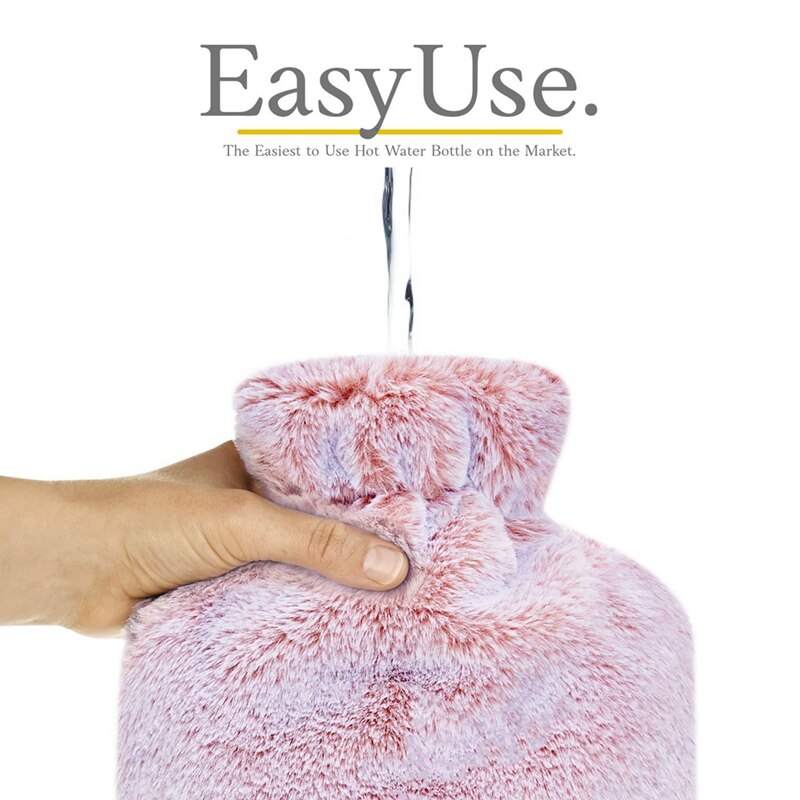 Butelka gorącej wody łóżko ciepła talia ciepły tył butelka gorącej wody z Super miękki pluszowy materiał pokrywa