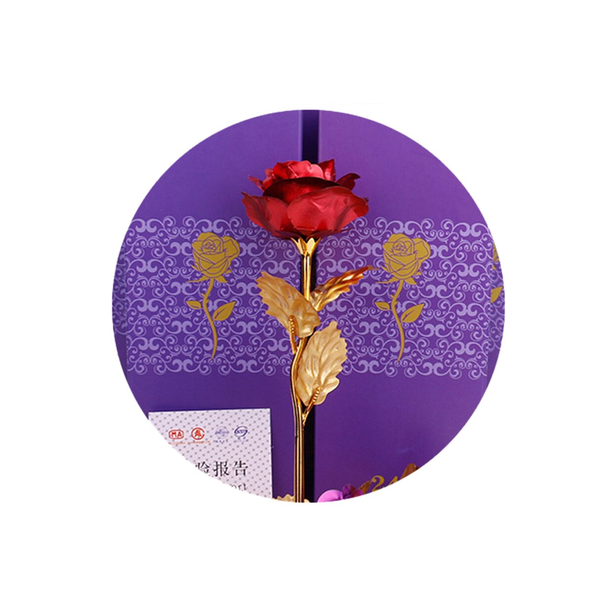 Rosa chapada en oro de 24k con caja, romántico de San Valentín, suministros festivos para , aniversario, novia, esposa,