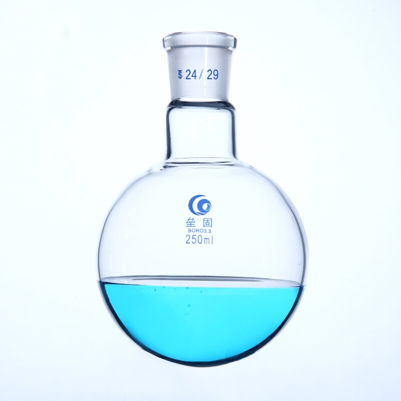 Single Port Glass flask Round Bottom Thicken Borosilicate Glass high temperature resistance Standard flask laboratory