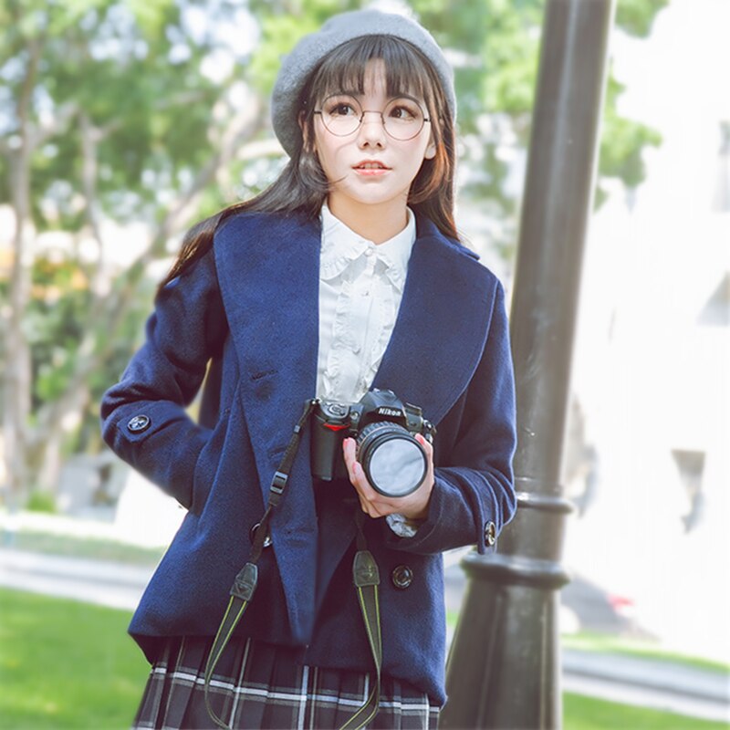 Japanischen Harajuku JK Schule Mädchen Einheitliche Bühne Leistung Kleidung herbst Winter Spitzen England Hohe Schuluniform Neue