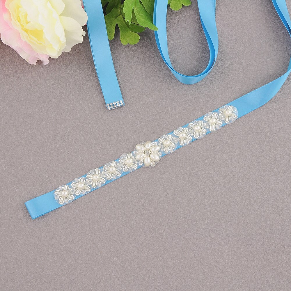 ZMS155 argent strass ceinture de mariage robe de mariage ceinture ceinture de mariée demoiselle d'honneur ceinture ceinture pour robe de soirée diamant ceinture: blue