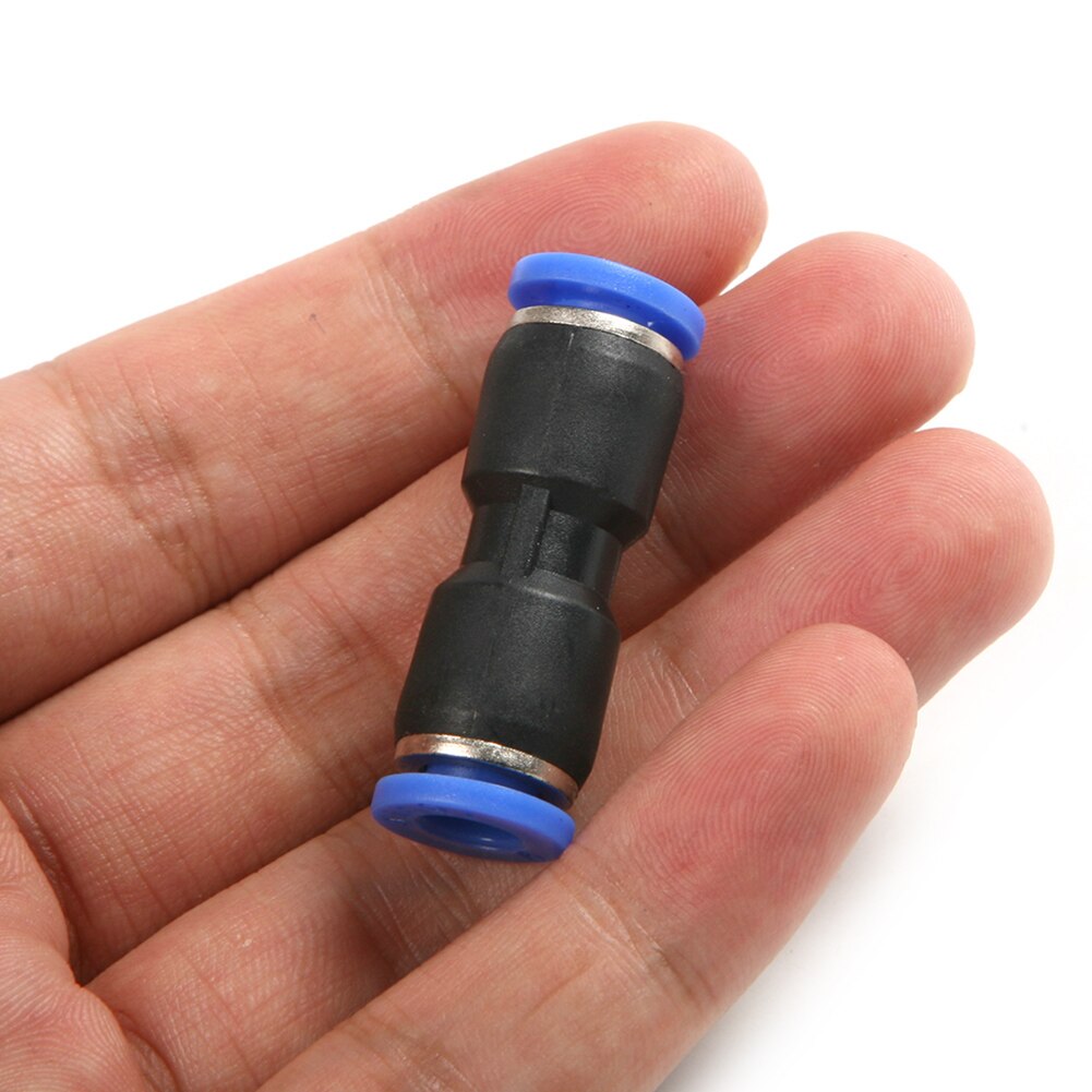 10pcs Pneumatic 6mm to 6mm Straight Puch in Connectors Air Line Quick Fittings