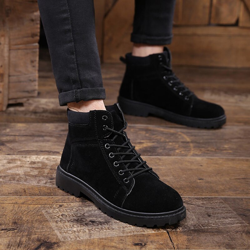 Herren Stiefel Winter Stiefel Britischen Trend Männer Martin Stiefel Retro Stiefel Flut Werkzeug Schuhe Männer Schnee Schuh Arbeit