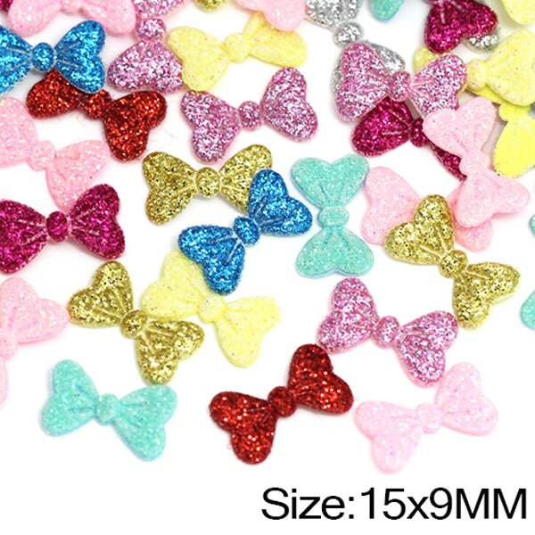 50Pcs Glitter Kleine Krone Patches Filz Pads Applique Patches auf Kleidung Haar Clip Bögen für Mädchen Scrapbooking Accessories17x17MM: 11