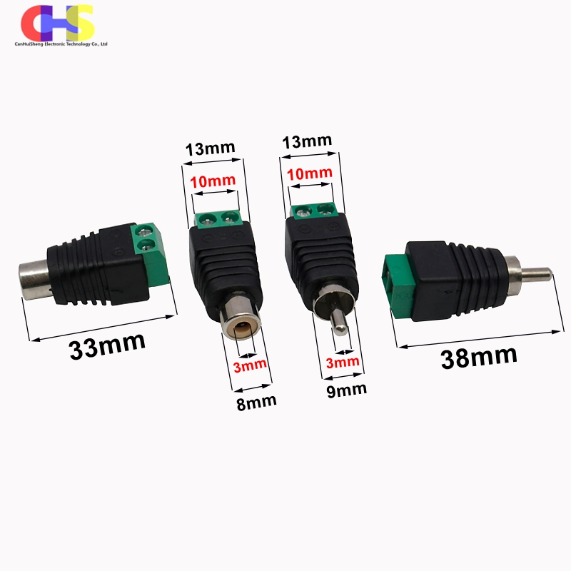 4Stck RCA Stecker Stecker Stecker Buchse Zum Klemmenblock Adapter Für RCA AV Audio- Video CCTV Kamera Lautsprecher Kabel Stecker Stecker