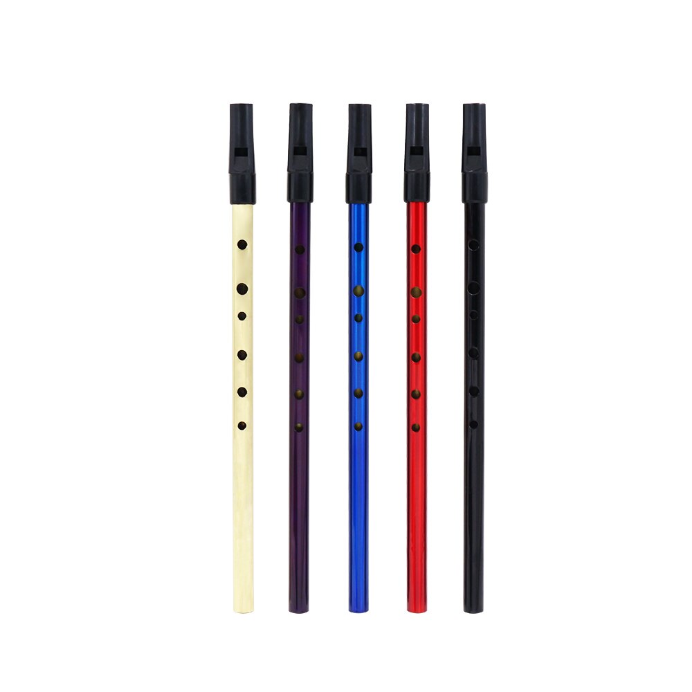 BATESMUSIC Traditionele Tin Penny Whistle 6 gaten Wind Muziek Instrument Messing Sleutel van D Paars