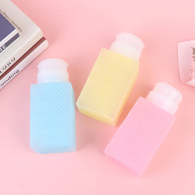 1 PC 220ML Empty Pump Dispenser Container Cleaner Nail Polish Remover Liquid Bottle