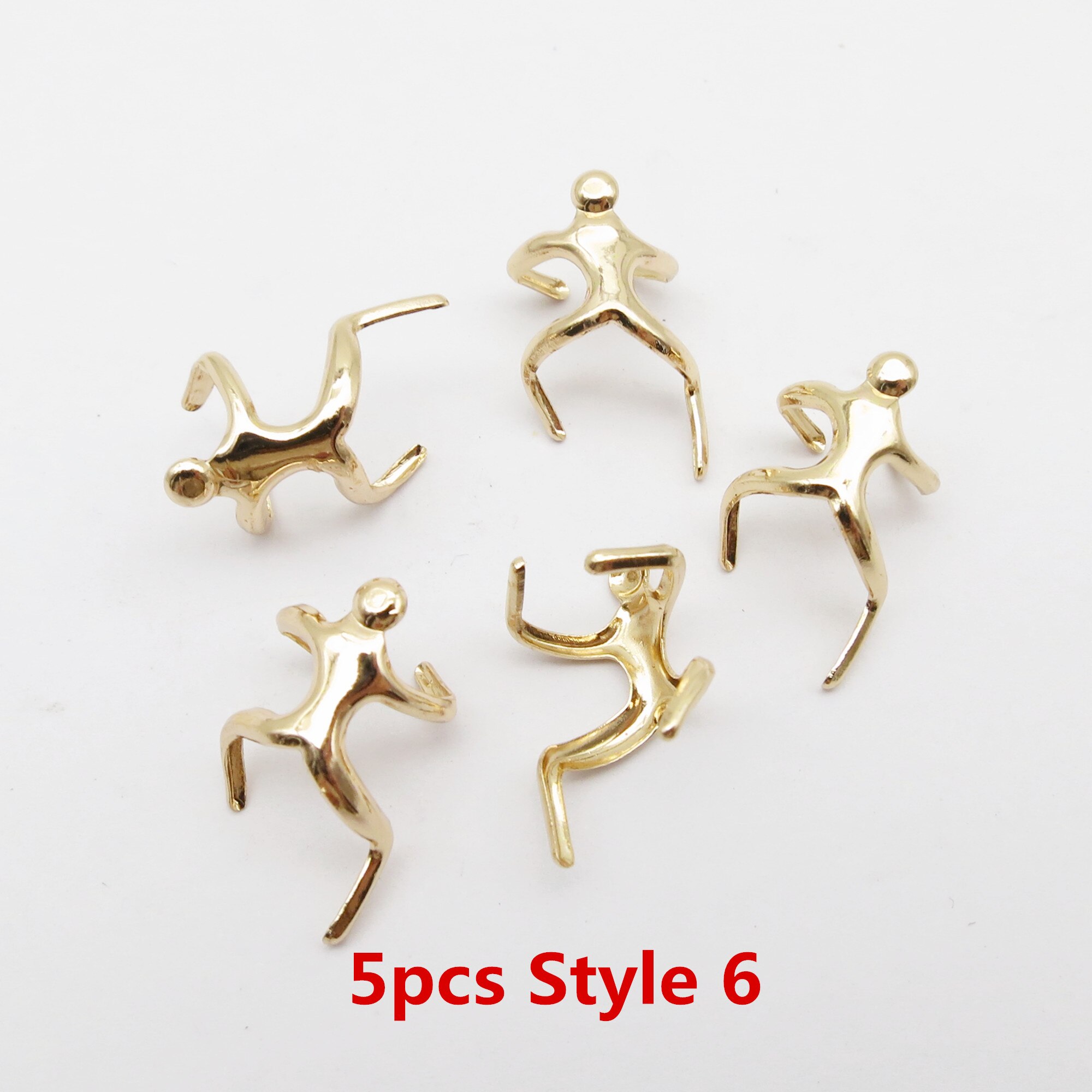 10Pcs/Pack adjustable viking hair dread Braids dreadlock beard Beads cuffs clips for Hair Rings women men accessories: 5pcs Style 6