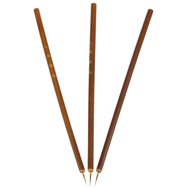1 St Wezel Acryl Nail Art Brush Liner Pen Schilderen Delicate Bamboe Handvat Tekening Nagels Tool Vingernagel Borstels