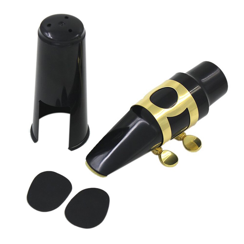 Alto Sax Saxofoon Mondstuk Plastic met Cap Metalen Gesp Reed Mondstuk Patches Pads Kussens