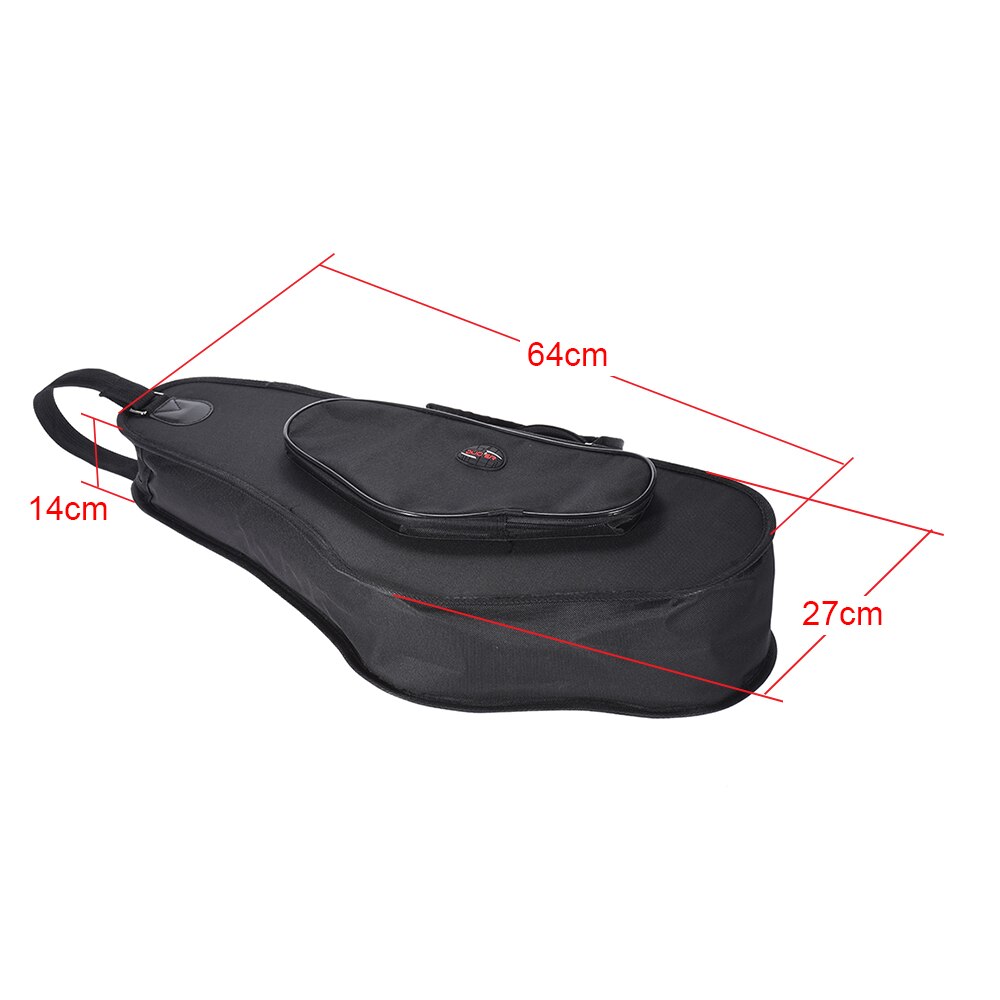 600D waterbestendig Altsaxofoon Sax Bag Case 15mm Foam Dubbele Rits met Verstelbare Schouderband pocket