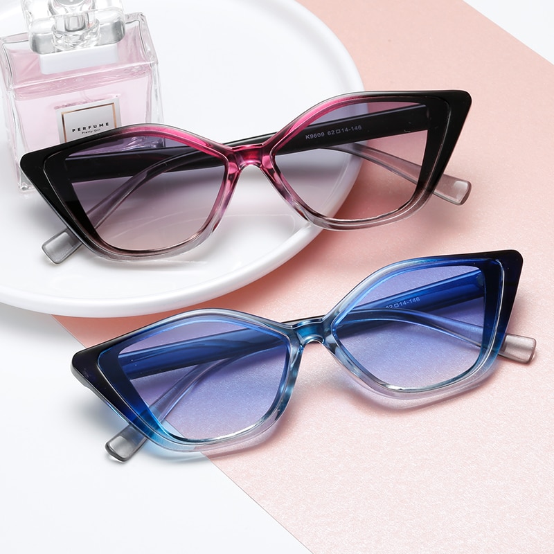 Kvinder cat eye solbriller mærke dame cateye briller  uv400 luksus solbrille nuancer oculos de sol