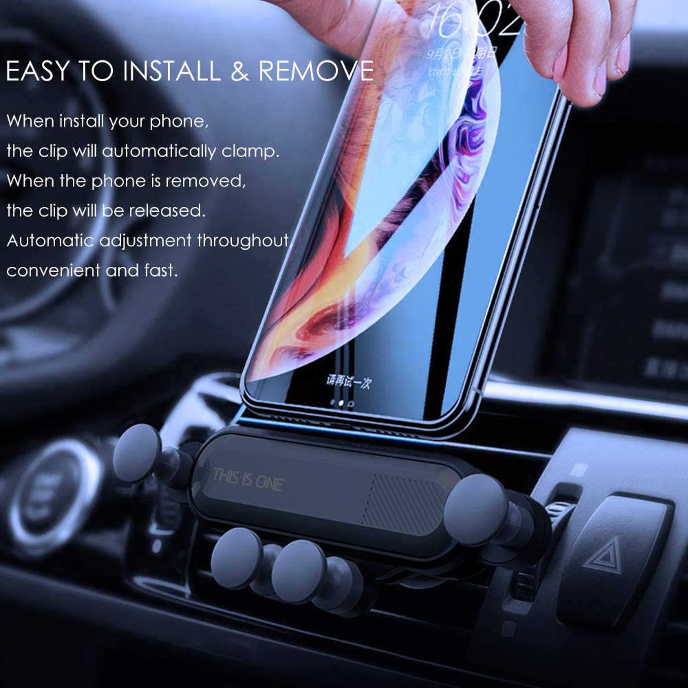 Tringlerie par gravité pratique un support pour téléphone de voiture support pour téléphone universel Auto-rétractable