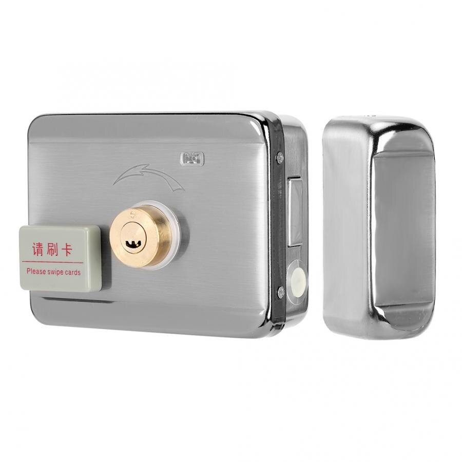 Electric Door Lock Stainless Steel Electric Door Silence Lock Double-Sided ID Card with Remote Controller