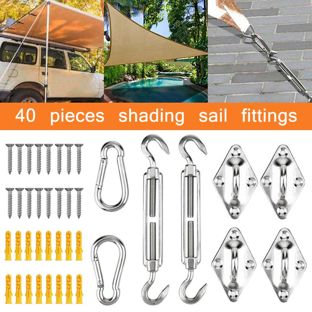 Metal Fittings Stainless Steel Sun Sail Sun Shelter Fitting Kits Awning Special Fixed Accessories Shade Sail Accessories
