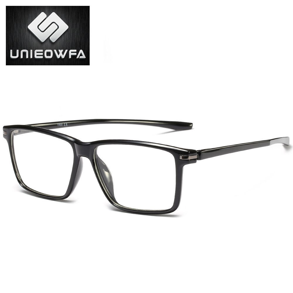 Computer Glasses for Men Anti Blue Light Blocking Eye Glasses Radiation Protection Gaming Eyeglasses Anti Blue Rays Glasses TR90: C1Bright Black