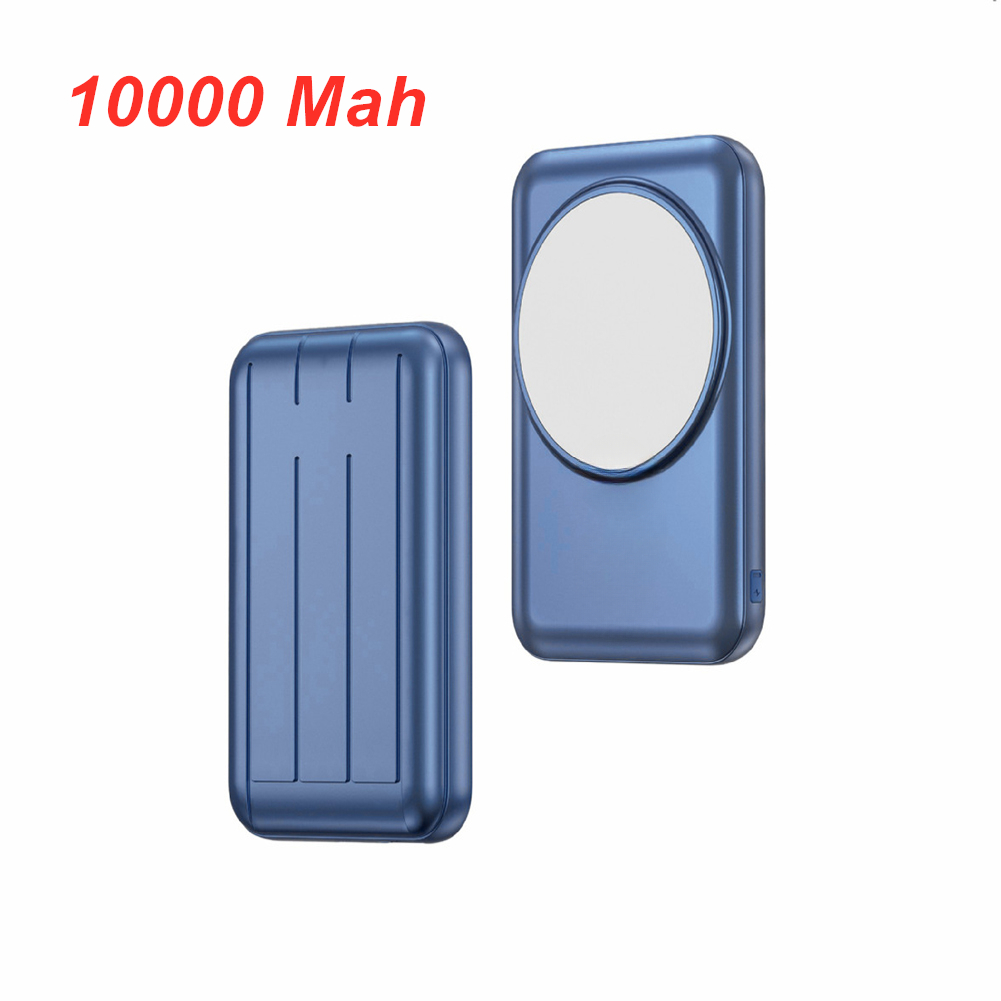 Magnetische powerbank met 10000 15w batterij, snelle draadloze oplader voor iphone 14, 13 , 14 pro, 12 pro max en 13 mini.: Donkergrijs