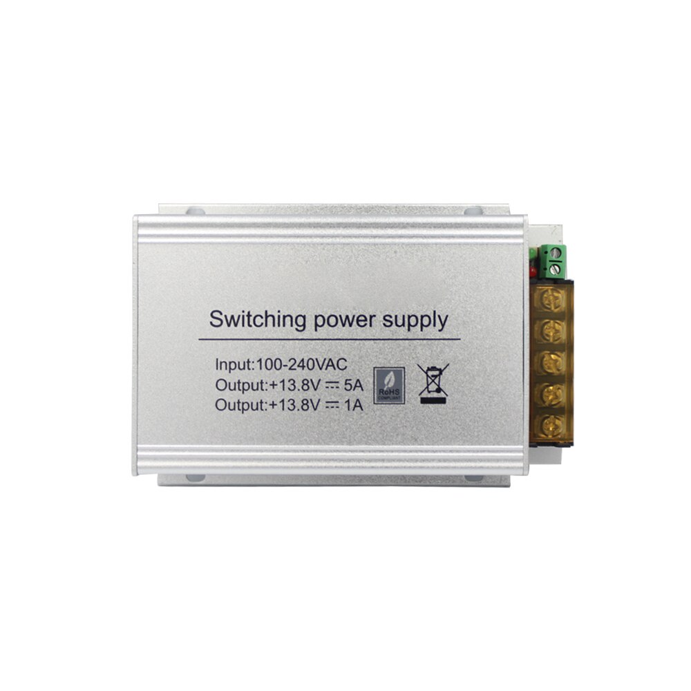 Aluminium alloy Access Control Power Supplier Transformer DC 12V 5A Door System Switch AC 100~240V TPM005B External Battery: Default Title