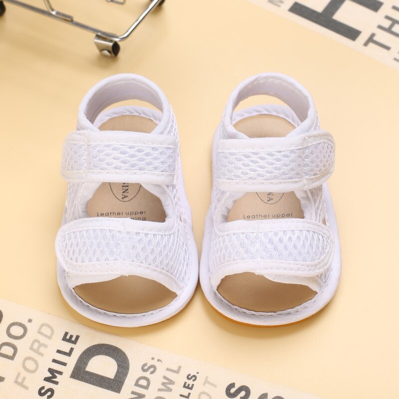 proprietà 0-18 mesi scarpe per bambini suole in gomma morbida sandali traspiranti scarpe per bambini panno a rete scarpe per bambini vuote