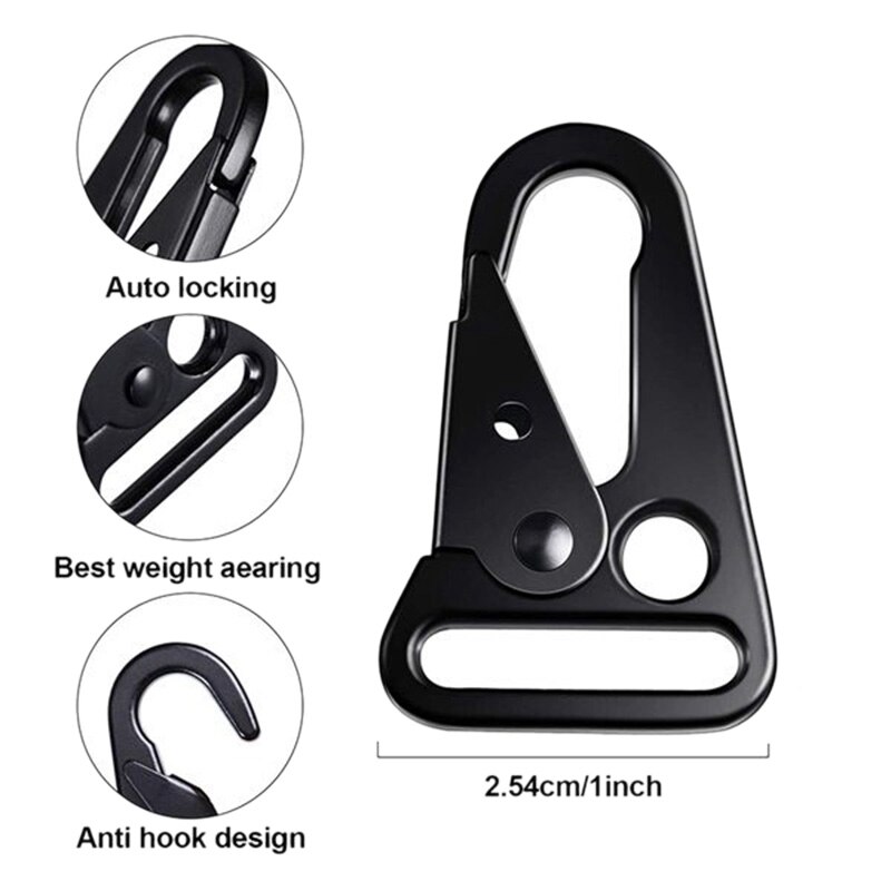 15 Pcs Enlarged Mouth Clip Sling Clasp Olecranon Hook for Sling Outdoors Bag Backpack,Carabiner Keychain Snap Hooks