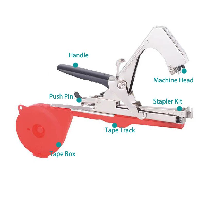 HEMAN Gardening Tapetool, Plant Typing Machine for Vegetabel, Grap, Tomato, Cucumber, Pepper and Flower(Orange)