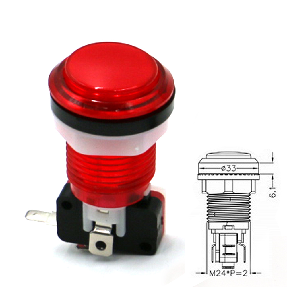 Arkade-Spiel Licht Druckknopf LED 12V beleuchtete Video-Münz automat Kran Kralle Flipper Teile mehrere Größen verfügbar: MULTI