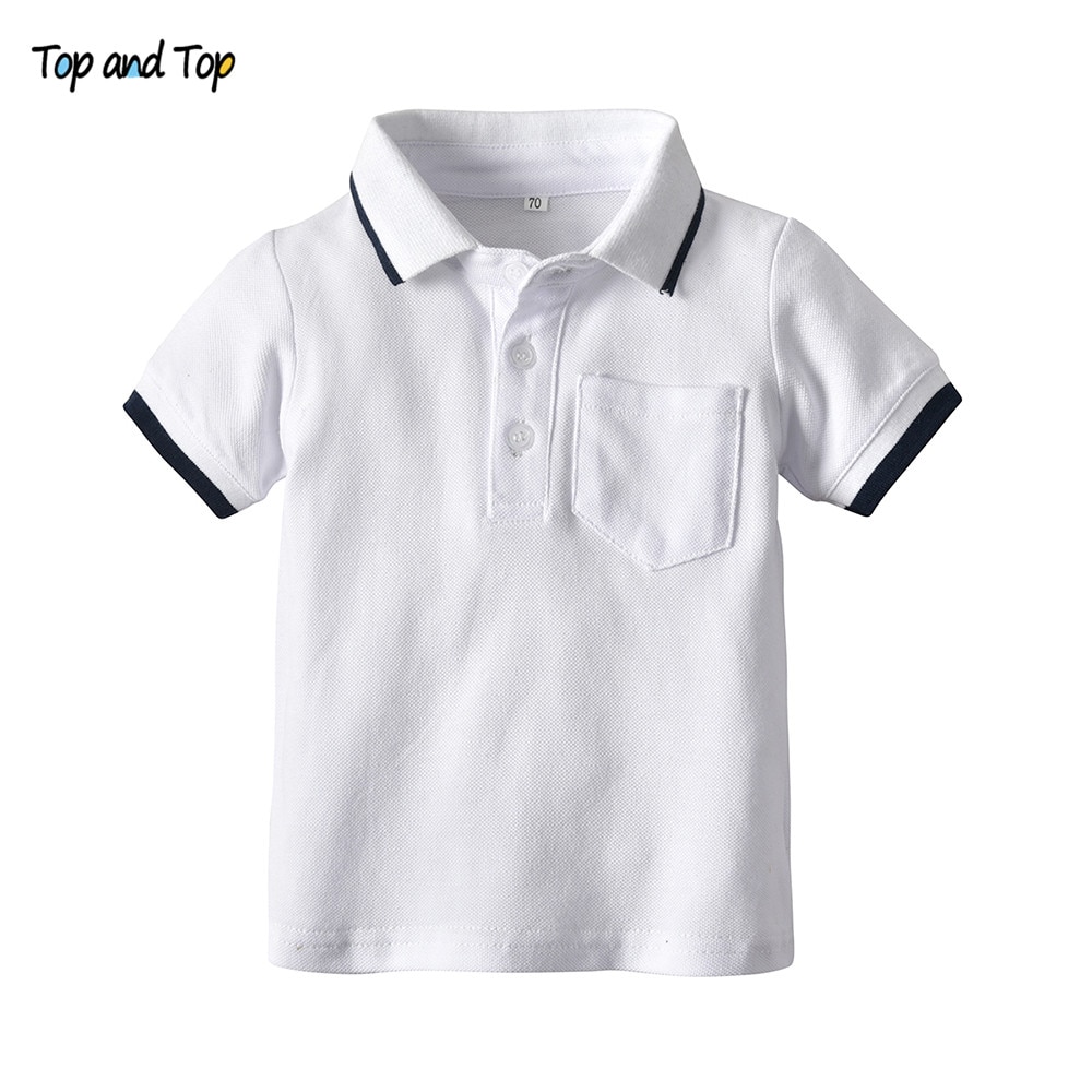 Top en Top Zomer Baby Boy Mode Gentleman T-shirt Korte Mouw Katoen Peuter Tops Baby Kleding