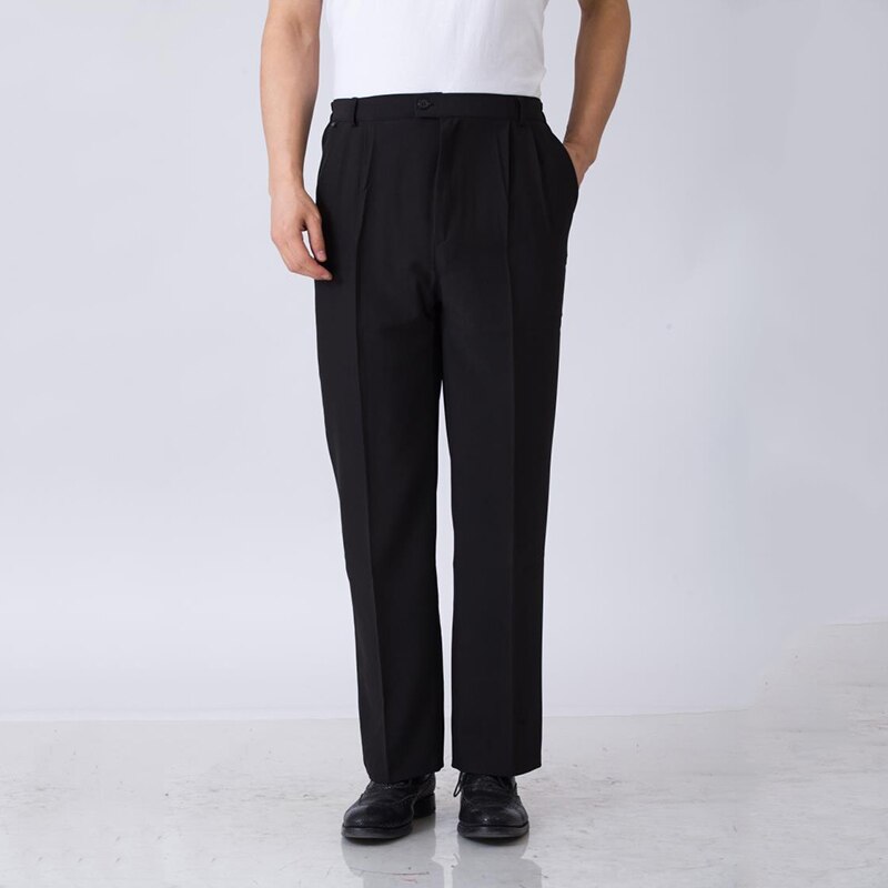 Elastische Taille Koch Arbeits Hosen Hotel Restaurant Schwarz Kleidung Kellner Hosen Männer Koch Hosen