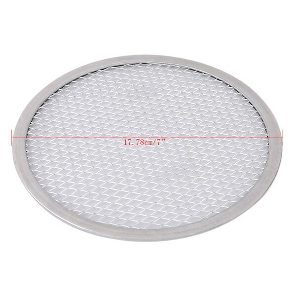 Aluminium Platte Mesh Pizza Screen Ronde Bakplaat Netto Keuken Tool 6 inch-7 inch Keuken Gereedschap: 7inch